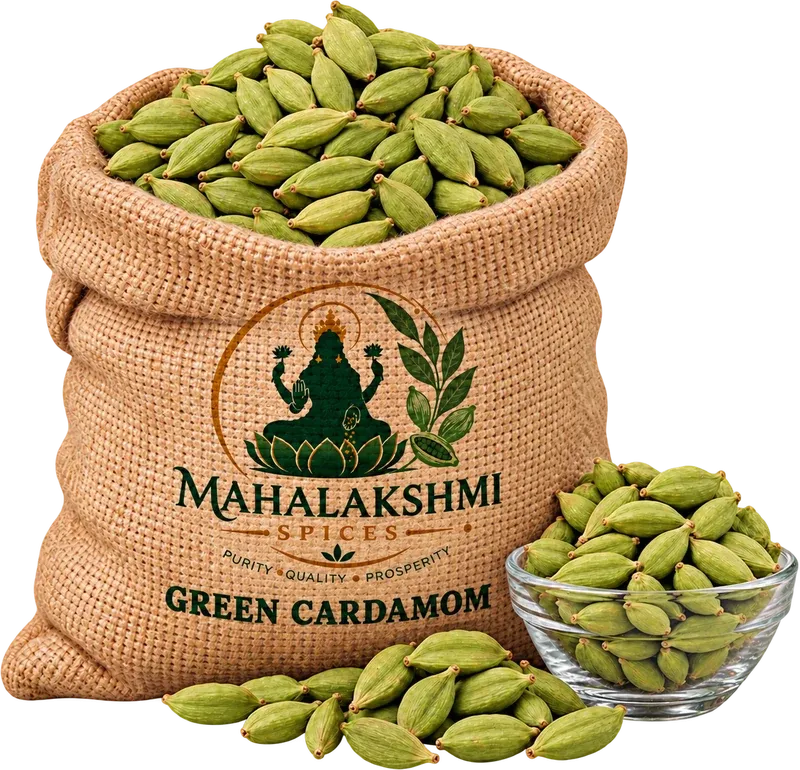 Choose MAHALAKSHMI SPICES for premium-quality green cardamom / elaichi sourced directly from the plantations of Idukki.