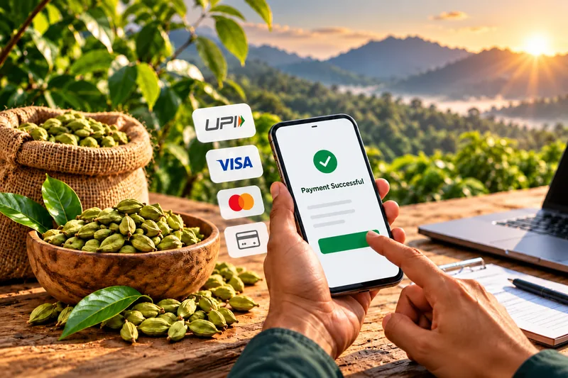 Payment confirmed on a phone by UPI or card